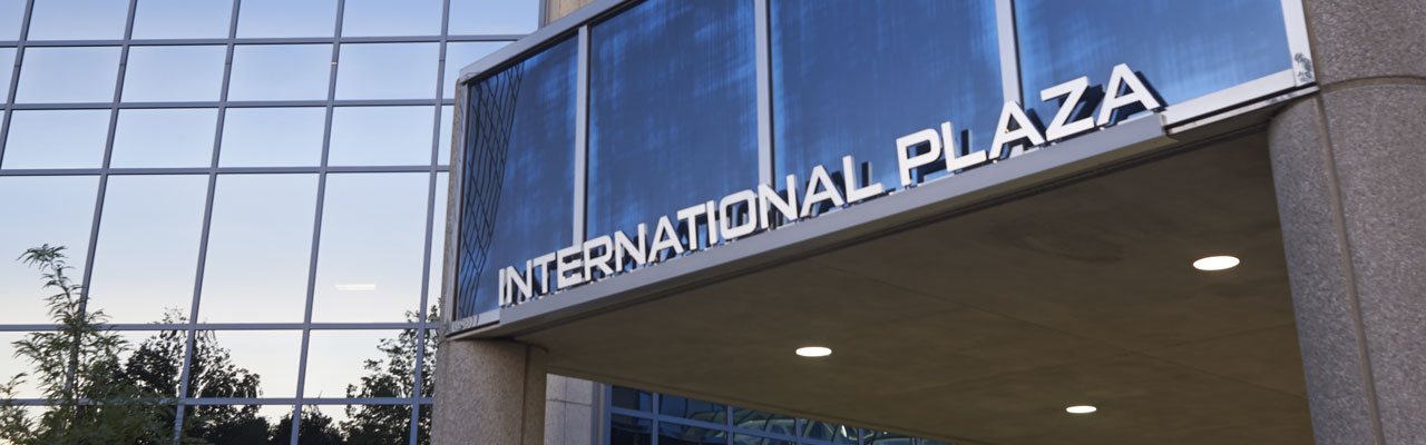 front of international plaza